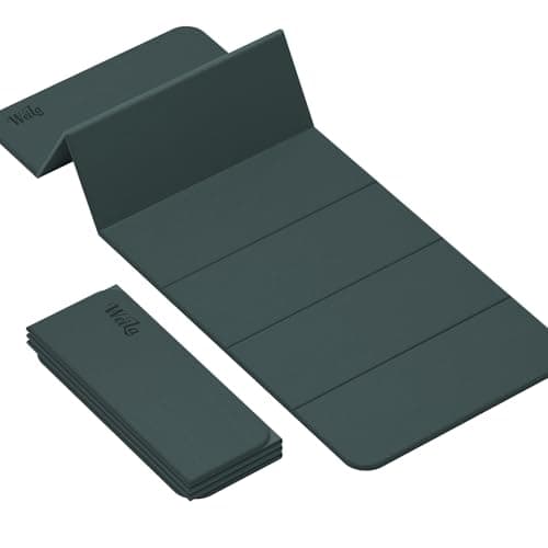 WEILA 1/2 Inch 70"x24" Foldable TPE Yoga Mat, Thick Non Slip Pilates Mat