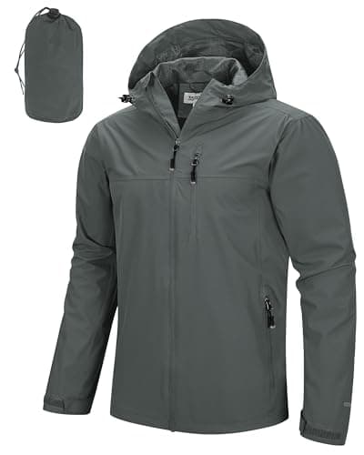 33,000ft Men's Packable Rain Jacket Lightweight Rain Shell Jacket with Hood Waterproof Raincoat for Cycling
