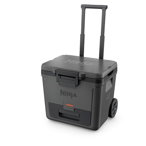 Ninja FrostVault 42qt Wheeled Cooler with Cold Dry Zone | Integrated Fridge-Temp Dry Storage Drawer | Premium Heavy-Duty Insulated Cooler | Keeps Ice Cold for Days | Charcoal Gray | FB242CG