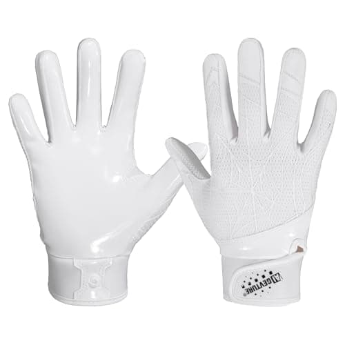 AIGEVTURE Youth Football Gloves Kids Receiver Sticky Football Gloves Boys Girls White S
