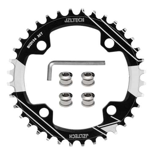 JZLTECH 104 BCD Bike Chainring: 36T Round Narrow Wide Chainring, Single Chain Ring for 8 9 10 11 12 Speed Mountain Bike MTB XC Trail e-Bike Fat Bicycle