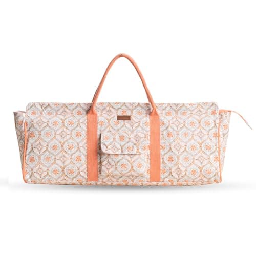 Maison d' Hermine Yoga mat tote bag for Women & Men, Travel Yoga Gym Bag With Pocket and Zipper Spring Summer (Fair Isle)