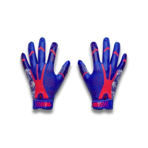 Under Armour Boys' Youth Blur Football Gloves Limited Edition, (401) Team Royal/White/Racer Red, Youth Small