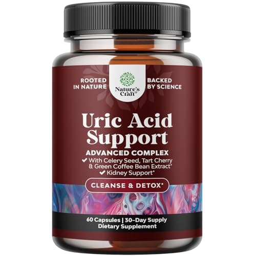 Green Coffee Bean Extract for Uric Acid Cleanse & Detox - Green Coffee Beans with Turmeric, Tart Cherry & Celery Seed for Adults - Uric Acid Flush for Antioxidant Support - Kidney Cleanser – 60 Ct