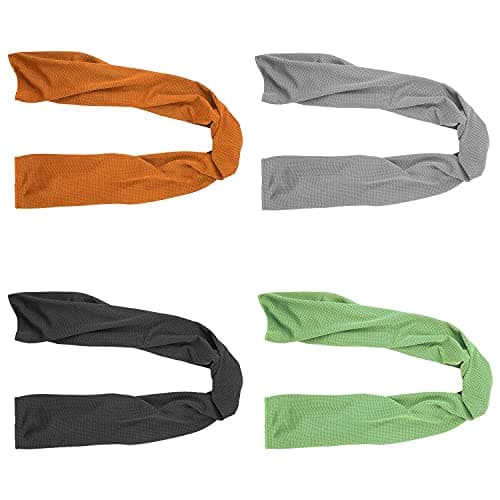 4 Packs Cooling Towel (40"x 12"), Ice Towel, Microfiber Towel, Soft Breathable Chilly Towel Stay Cool for Yoga, Sport, Gym, Workout, Camping, Fitness, Running, Workout & More Activities (Multicolor)