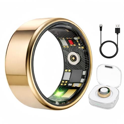 Aoyool Smart Ring Health & Fitness Tracker for Men & Women, Heart Rate, SPO₂, Sleep & Activity Monitoring, IP68 Waterproof, Long Battery Life, Family Care Mode, No Subscription Fee (Rose Gold, 11)