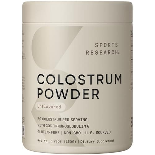 Sports Research® Premium Bovine Colostrum Powder, 75 Servings (Unflavored)