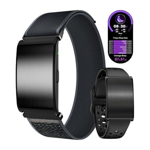 MIDDOW Smart Bracelet for Men Women, Screenless Fitness Tracker, No Subscription, 35-Day Battery Life, 24/7 Activity and Sleep Monitor, Menstrual Cycle Insights, AI Analysis (2 Bands)