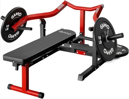 GMWD Chest Press Machine, Bench Press Machine with Independent Converging Arms, Adjustable Flat Incline Bench for Chest, AB Workouts, Shoulder Home Gym Equipment