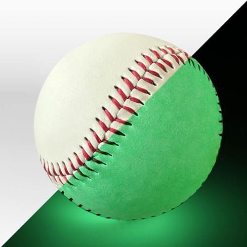 Oeab Glow in The Dark Baseballs 2 Pack 9-Inch for Hand-Eye Coordination, Hitting and Fielding Practice Baseball Fans Outdoor Activity Accessories