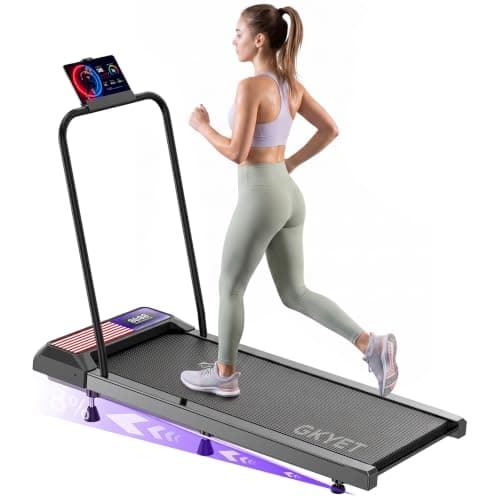 Walking Pad with Handle Bar, 8% Incline, Compact Under Desk Treadmill
