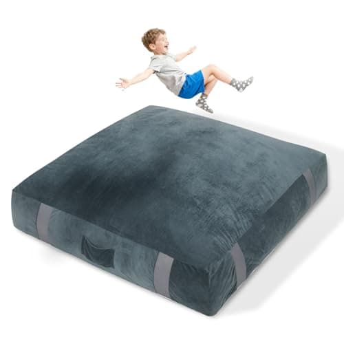 GYMMALL Sensory Pad, 5'x5' Pads for Kids with Extra EPE Mat for Enhanced Crash Safety, Soft Foam Blocks with Washable Cover, Sensory Mat for Autistic Children, Toddlers, Gymnastics & Therapy