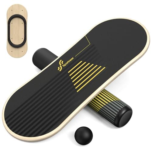 Sportneer Balance Board - 7 Modes Wobble Board with Adjustable Stoppers, Roller and 2.8'' Ball Included - Exercise Balancing Stability Trainer for Improve Balance, Surf Trainer & Physical Therapy