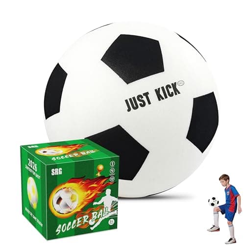 SRG Soft Silent Foam Soccer Ball Size 3 – Indoor Play Ball, Lightweight Quiet Training Ball for Dribbling Practice, Noise-Free House Gift in Premium Box