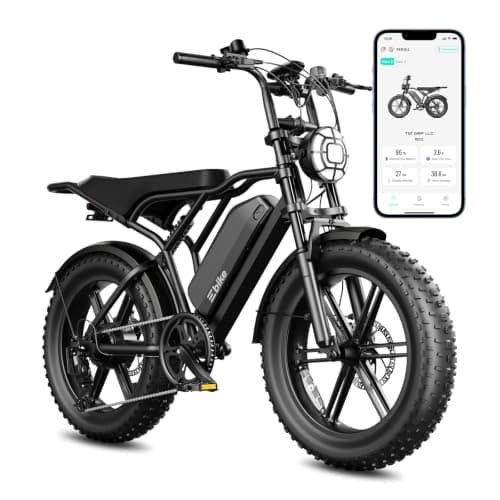 TST Electric Bike for Adults, 1500W Peak Brushless Motor 60 Miles Fat Tire E Bike with 48V 15Ah Removable Battery 20" Electric Bike Dual Suspension, Ebike R002