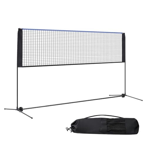 NEWBULIG Portable Badminton Net Set, 10FT/14FT/17FT Wide, Adjustable Height Multi Sport Net for Pickleball, Tennis, Volleyball, Soccer Tennis, Indoor Outdoor with Carry Bag, Easy Setup for Backyard