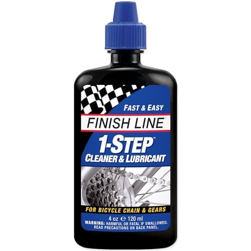 Finish Line 1-Step Bike Chain Cleaner and Lubricant – Cleans, Lubricates & Protects in One Application, Helps Reduce Wear & Friction, Rust Protection for All Bicycle Chains, 4 oz