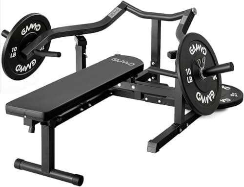 GMWD Chest Press Machine, Bench Press Machine with Independent Converging Arms, Adjustable Flat Incline Bench for Chest, AB Workouts, Shoulder Home Gym Equipment