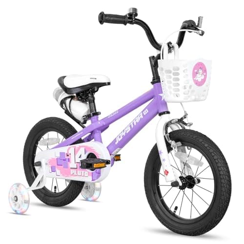 JOYSTAR Pluto Kids Bike 12 Inch Toddlers Bike with Training Wheels for Boys Girls Kids' Bicycle for Age 2-4 Years Purple