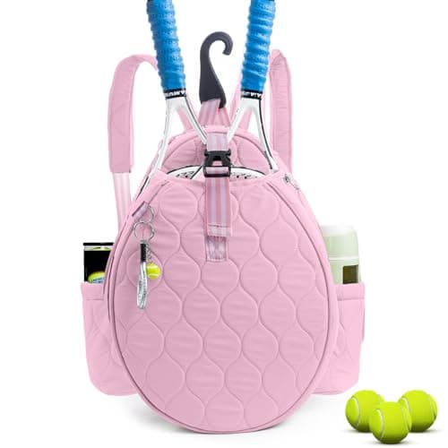 VIGEGARI Quilted Tennis Bag for Women – Tennis Backpack & Crossbody Sling | Holds 2 Rackets or 3 Pickleball Paddles | Lightweight Badminton Racket Bag, Tennis Tote & Sports Backpack