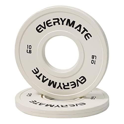 EVERYMATE Change Weight Plates 10LB Fractional Plate Olympic Bumper Plates for Cross Training and Olympic Weightlifting, Weights Plates Set Without Logo
