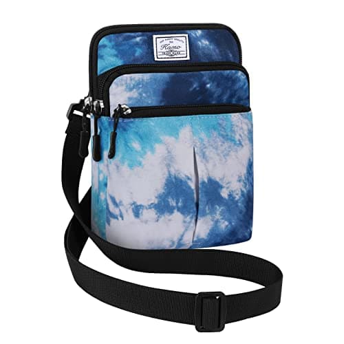 KAMO Multifunction Phone Bag One Shoulder Phone Waist Bag Diagonal Cross Bag Smart Phone Case Outdoor Bag Triple Zip Hipster Crossbody Purse for Women & Men