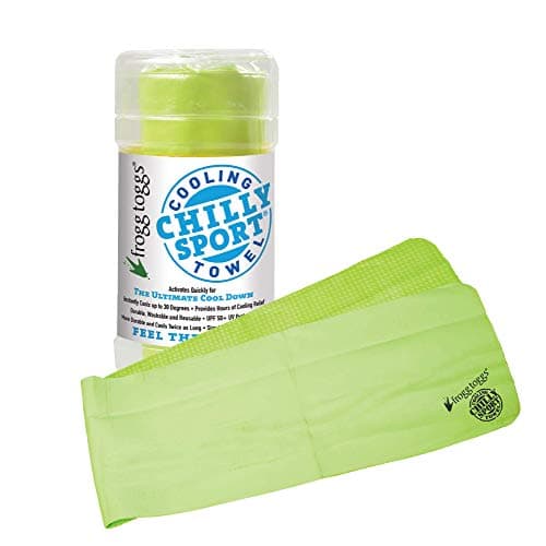 FROGG TOGGS Chilly Sport Cooling Neck Wrap & Head Band, Hivis Green, 33 x 6 1/2