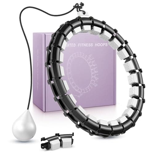 Smart Queen Quiet Hula Circle Hoops,24 Knots Plus Size Hula Infinity Fitness Detachable Hoops. Exercise Hoop Suitable for Beginners