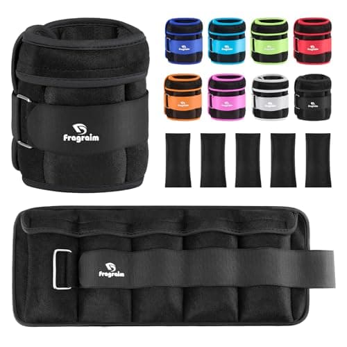 Adjustable Ankle Weights 1-10 LBS Pair with Removable Weight for Jogging, Gymnastics, Aerobics, Physical Therapy, Resistance Training|Each 1-5 LBS, Total 10LBS, Black