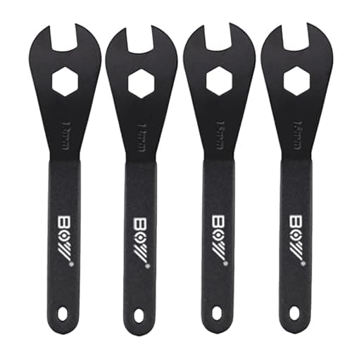 KMRDND Bicycle Cone Wrench Set Tool, Bike Wheel Hub Spanner Axle Nut Installer Remover Cycling Wrench (Wrench13-14-15-16)