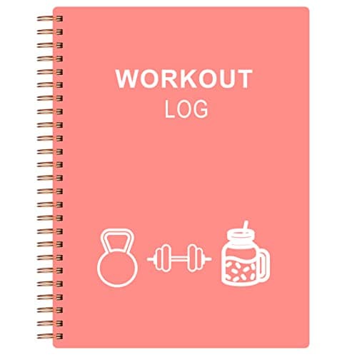 Workout Log for Women & Men - A5 Fitness Planner/Journal to Track Weight Loss, Workout Journal for GYM, Bodybuilding Progress - Daily Health & Wellness Tracker, Pink