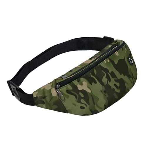 Fanny Packs for Men and Women, Water Repellent Sports Waist Pack Bag for Travel Hiking Running Hands-free Wallets, Easy Carry Any Phone
