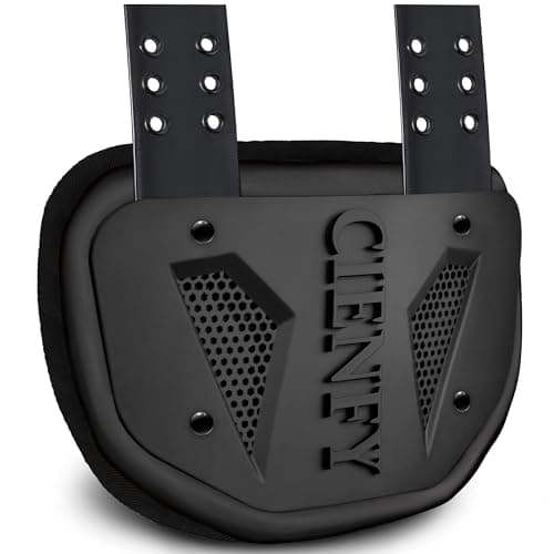 Football Back Plate for Shoulder Pads, Backplate Back Pad Youth and Adult Football Players, Hard Shell Lower Back Protector with Contoured Foam, High-Impact Protection