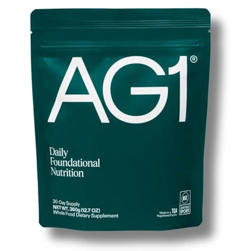 AG1 Greens Powder Refill Pouch – 75 Vitamins, Multivitamin & Probiotic | Gut Health Support | Vegan, Keto, Gluten Free | Athletic Greens Supplement - Pouch Only, Classic Formula