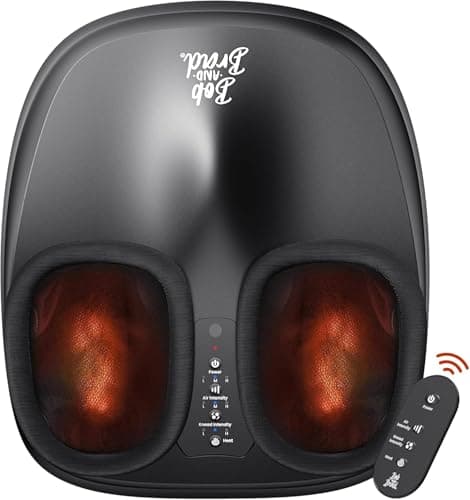 BOB AND BRAD Lite Foot Massager FSA Eligible HSA, Shiatsu Foot Massager with Heat for Neuropathy & Plantar Fasciitis Relief, Electric Deep Kneading Feet Massager Machine, Birthday Gifts for Women Men