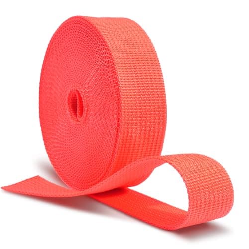 CooBigo 12 Yards Webbing 1.5 Inch Wide Polypropylene Webbing Strap 1.5" Webbing Strapping for Bags/Lawn Chair/Pool Solar Cover DIY Crafting