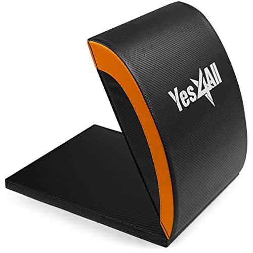 Yes4All Abdominal Exercise Pads, Foldable Ab Workout Equipment for Home Gym Core Training & Back Stretching, Sit Up Mat for Floor Exercises with Tailbone, Orange