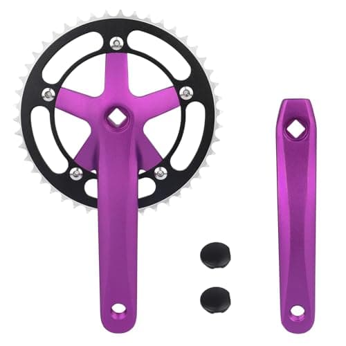 ZUKKA Bicycle Crankset 46T Single Speed 170mm Crank Arms Square Taper 115 BCD Crankset for Mountain Road Bike Folding Bike Square Transmission