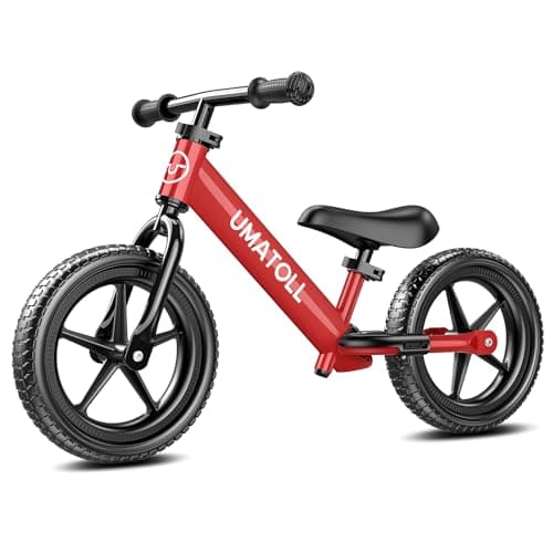 Umatoll Toddler Balance Bike for 2-5 Year Old, Adjustable Kids Toy Bicycle, Gift for Ages 2-3 Girls Boys (Red)