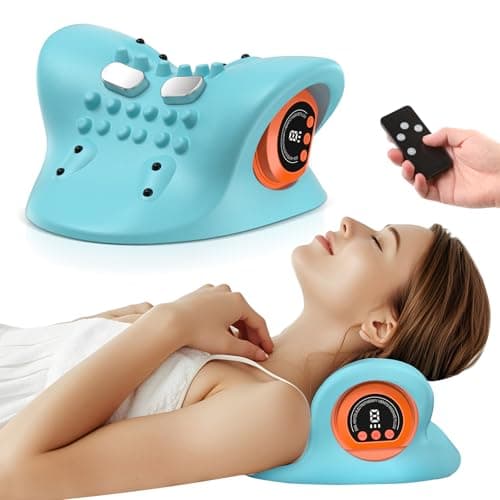 Smedz Neck Massager 2026 New Upgrade 3 in 1 Portable Massager with Heat and Comfortable Stretching - Adjustable Intensity for Neck and Shoulder Relaxation at Home, Office.USB-C Rechargeable