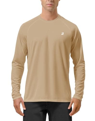 Roadbox Mens UPF 50+ Long Sleeve SPF Diving Rash Guard UV Sun Protection Shirts for Outdoor Fishing Hiking Swimming Running