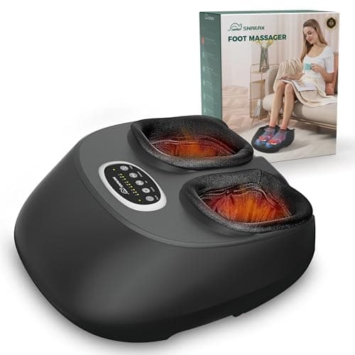 Snailax Shiatsu Foot Massager Machine with Soothing Heat, Deep Kneading, Air Compression, Improve Blood Circulation and Foot Wellness,Relax for Home or Office Use