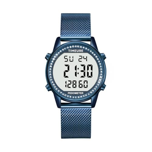 TIMEURE Pedometer Watch for Women, Step Counter Watch, No App or Charging