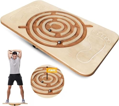 Yes4All 350LBS Professional Rocker Balance Board for Physical Therapy - 17.5” Rocker Board, Rocker Wooden Balance Board for Standing Desk & Rehabilitation Exercises, 30F