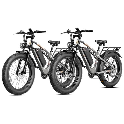 Jasion EB5 Ultra Electric Bike for Adults, Peak 2500W Ebike with 52V 20Ah (1040Wh) Battery, Dual Suspension & Hydraulic Brakes, 26"x4" Fat Tire Off-Road Electric Bicycle