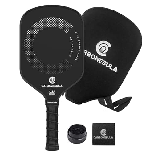 Carbonebula Pro C5 Pickleball Paddles, T700 Carbon Fiber Pickleball Paddle with a 16mm Power Polymer Core, The Pickle Ball Racket Designed for Ultimate Spin & Consistency, USAPA Approved
