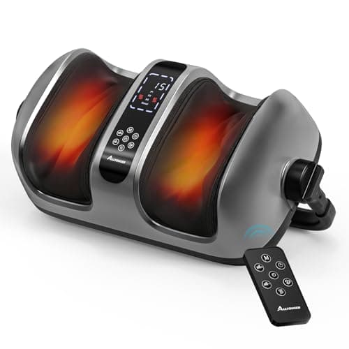 Jokupey 2026 Upgraded Foot Massager with Heat - Shiatsu Deep Kneading Machine for Plantar Fasciitis, Neuropathy & Circulation - 5 Intensities, 4 Modes - Ideal Gifts for Women & Men