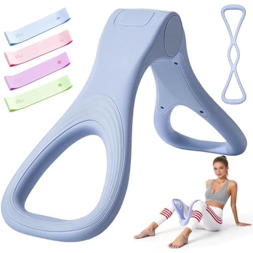 Brobantle Home Pilates Essential Kit for Women, Pilates Equipment Set with Pelvic Floor Trainer, Resistance Bands for Beginners Home Workouts Blue