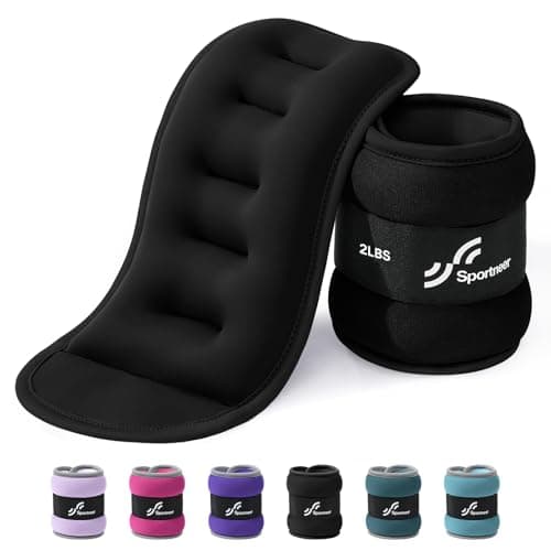 Sportneer Ankle Weights & Wrist Weights -1 2 3 4 5 Lbs Set of 2 for Men Women Kids Strength Training Arm and Leg Weights Set Comfortable and Soft Perfect for Dancing Running Walking Fitness Workout