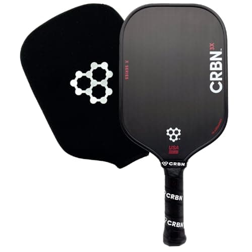 CRBN Pickleball - X Series Power Paddle - Carbon Fiber Pickleball Paddle with Foam Injected Edges for Expanded Sweet Spot (3X, 14mm)